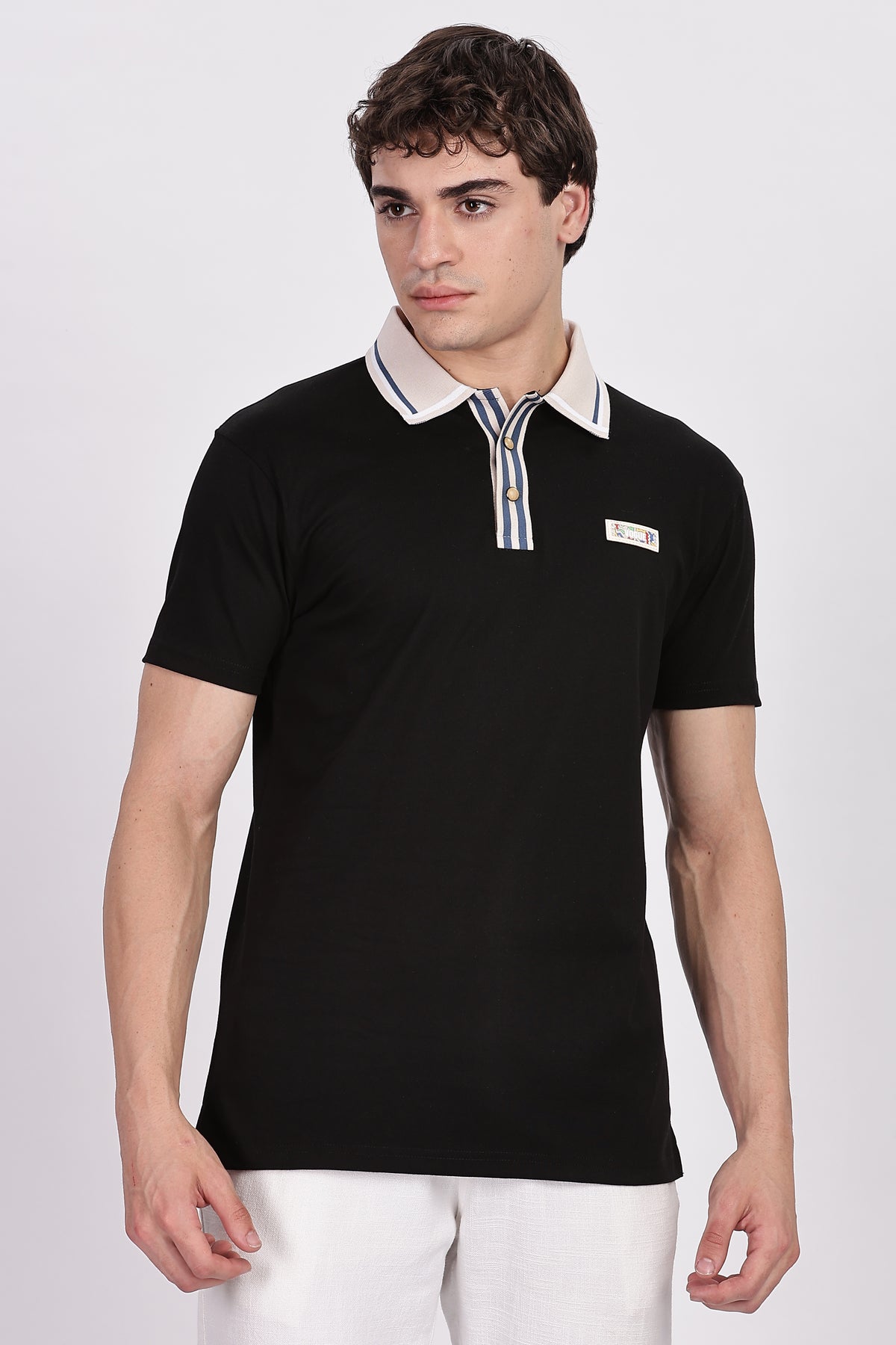 Contrast Collar Premium Polo T-Shirt